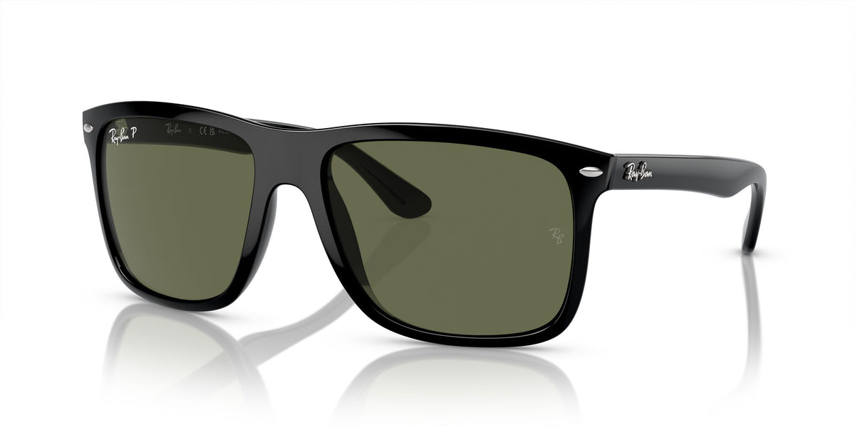 Ray-Ban Boyfriend Two 0RB4547 601/58 57 Black/ Green 57 / Crystal / Injected / Injected