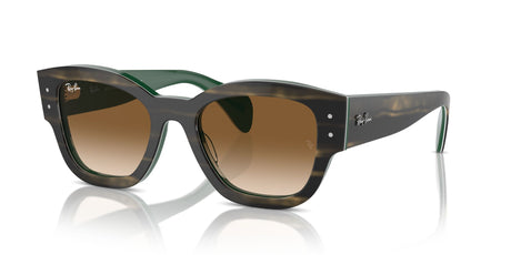 Ray-Ban Jorge 0RB7681S 140251 52 Striped Green On Green/ Clear & Brown