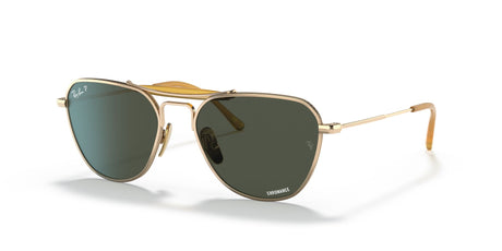 Ray-Ban  0RB8064 9205P1 53 Gold/ Polarized Dark Green Classic