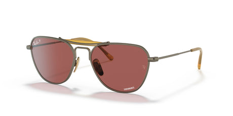 RB 8064 Ray-Ban  Antique Gold / Polarised Wine Classic 53 53 / Crystal / Titanium / Titanium