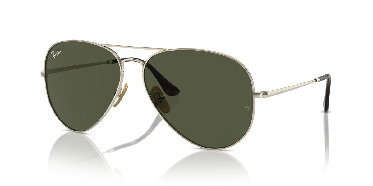 Ray-Ban Aviator Titanium 0RB8089 926531 58 Gold/ Green