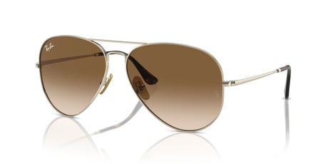 Ray-Ban Aviator Titanium 0RB8089 926551 58 Gold/ Clear & Brown