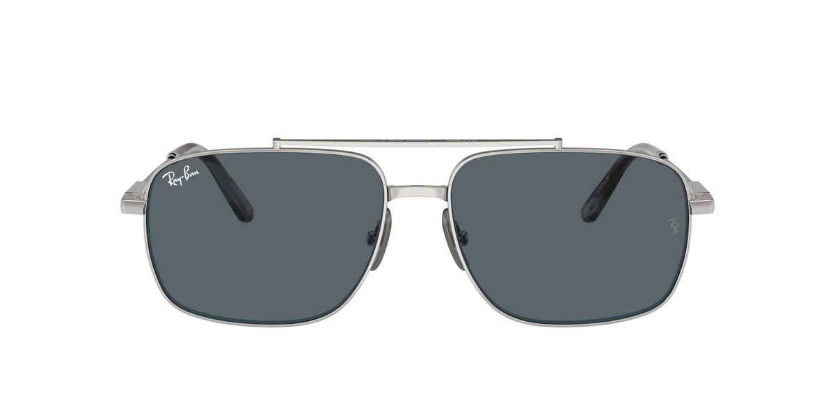 Ray-Ban Michael Titanium 0RB8096 9209R5 59 Silver/ Blue - Blue Star Eyewear