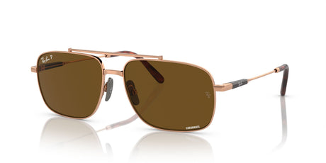 Ray-Ban Michael Titanium 0RB8096 9266AN 59 Light Brown/ Brown 59 / Crystal / Titanium / Titanium