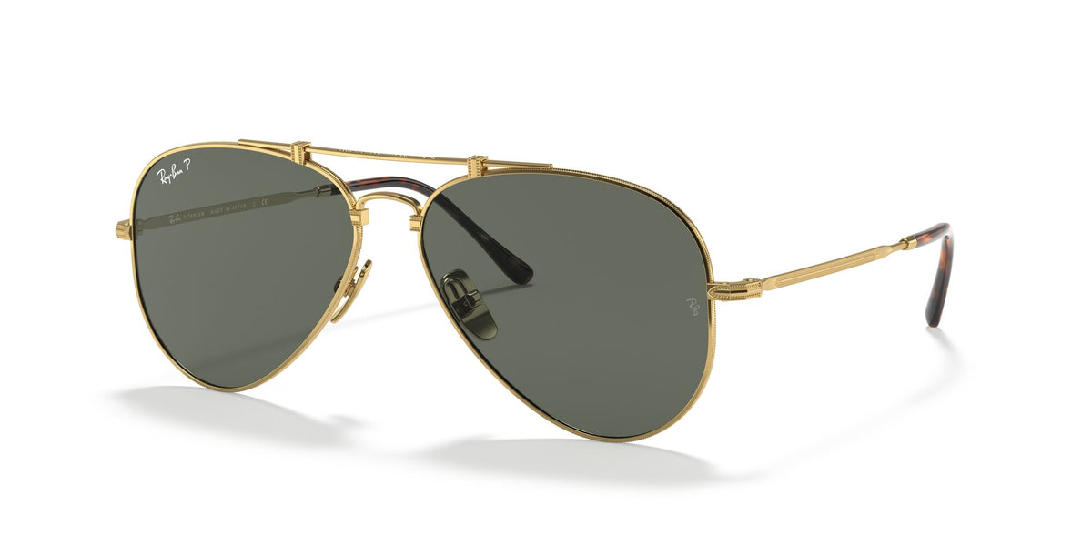 Ray-Ban Titanium 0RB8125M 9143 58 Gold/ Green