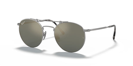 Ray-Ban Titanium 0RB8147M 9165 50 Silver/ Crystal Blue Polarized 50 / Crystal / Titanium / Titanium