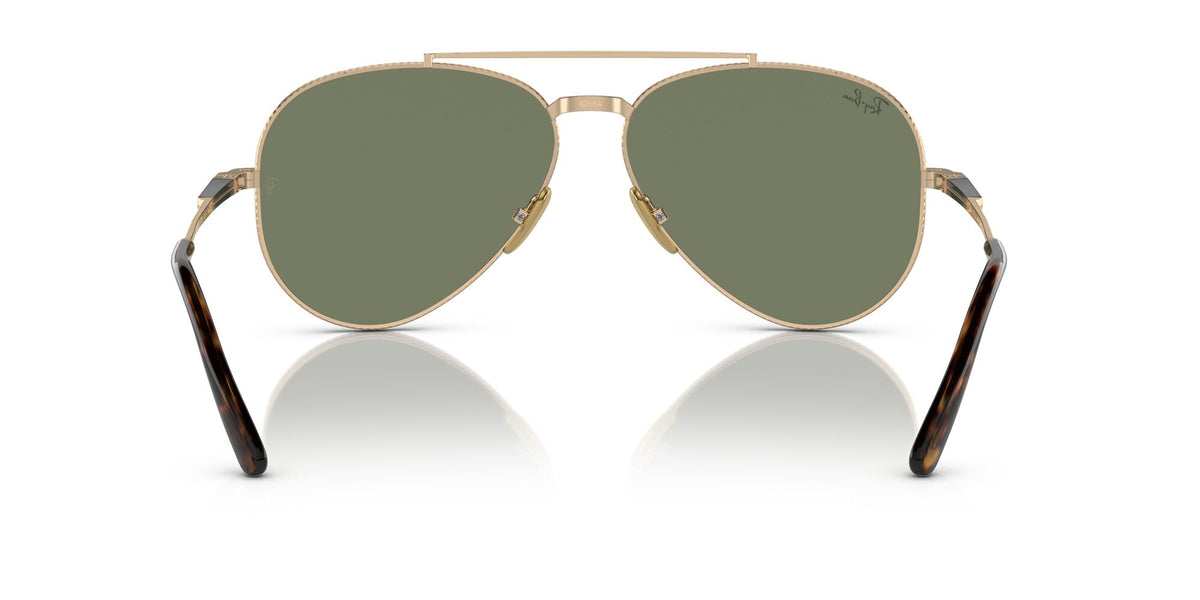 Ray-Ban Aviator Titanium 0RB8225 313852 62 Gold/ Green 62 / Crystal / Titanium / Titanium
