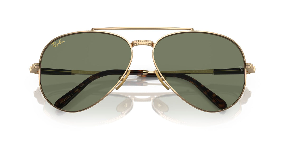 Ray-Ban Aviator Titanium 0RB8225 313852 62 Gold/ Green 62 / Crystal / Titanium / Titanium