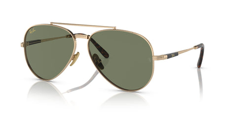 Ray-Ban Aviator Titanium 0RB8225 313852 62 Gold/ Green 62 / Crystal / Titanium / Titanium