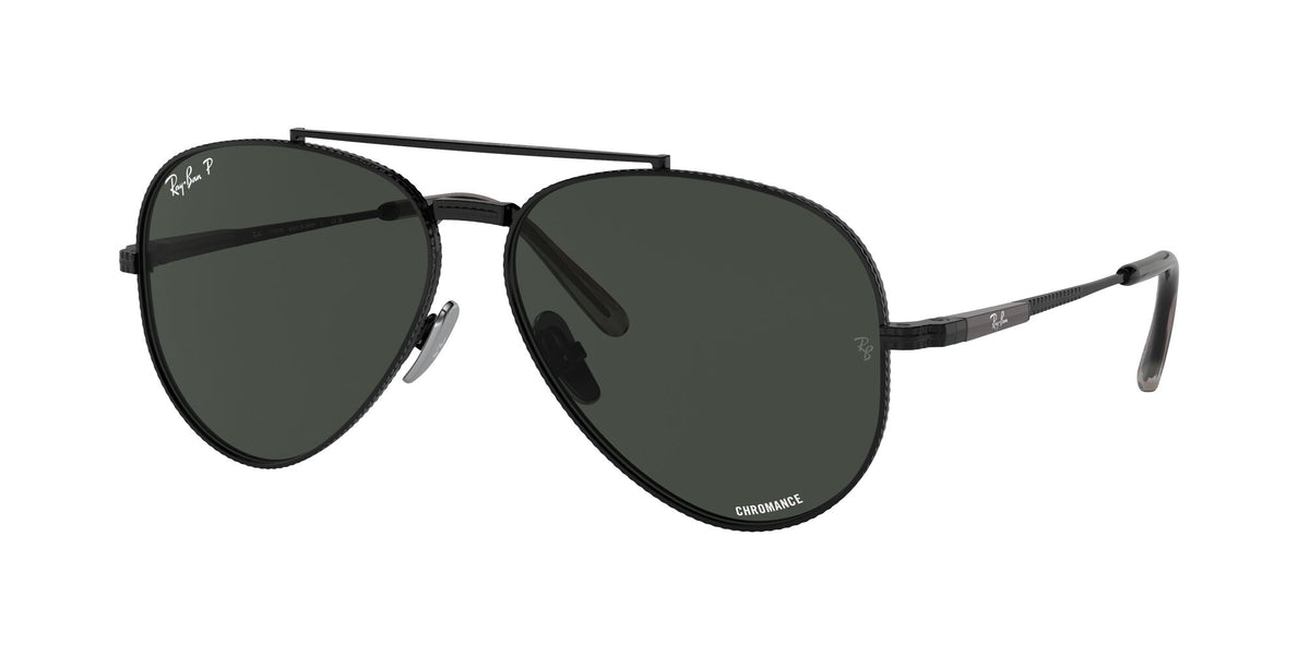 Ray-Ban Aviator Titanium 0RB8225 3141K8 58 Black/ Dark Grey 58 / Crystal / Titanium / Titanium