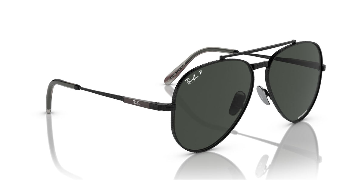 Ray-Ban Aviator Titanium 0RB8225 3141K8 58 Black/ Dark Grey 58 / Crystal / Titanium / Titanium