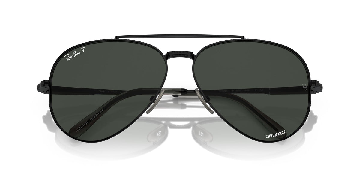 Ray-Ban Aviator Titanium 0RB8225 3141K8 58 Black/ Dark Grey 58 / Crystal / Titanium / Titanium
