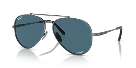 Ray-Ban Aviator Titanium 0RB8225 3142S2 58 Gunmetal/ Blue 58 / Crystal / Titanium / Titanium