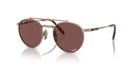 RB 8237 Ray-Ban Round Ii Titanium Rose Gold / Dark Violet 53 53 / Crystal / Titanium / Titanium