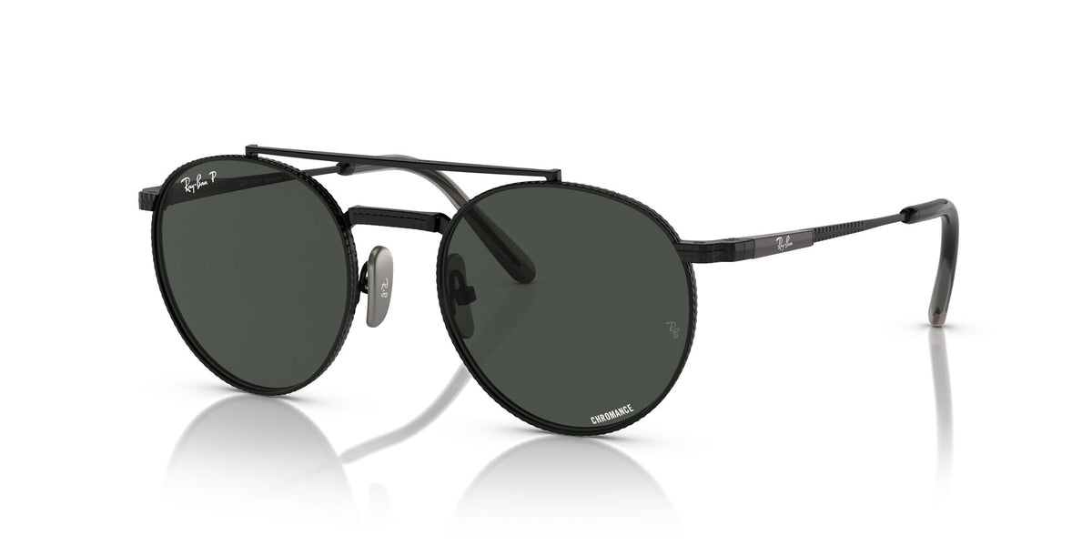 RB 8237 Ray-Ban Round Ii Titanium Black / Dark Grey 50 50 / Crystal / Titanium / Titanium