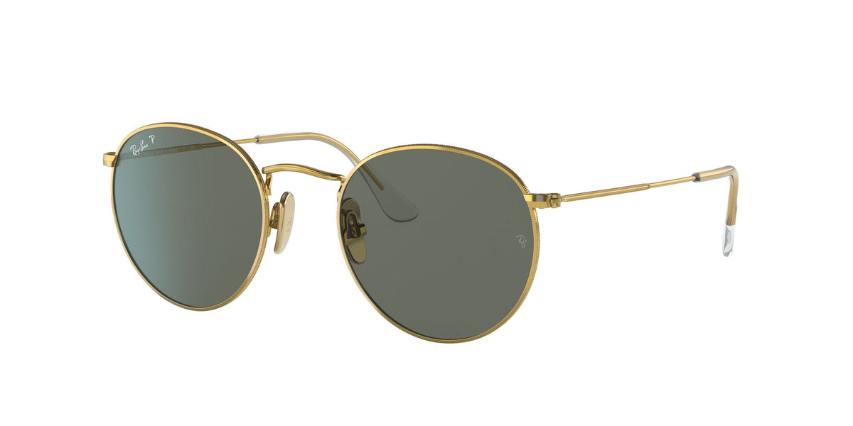 RB 8247 Ray-Ban Round Gold / Polarised Green Classic G-15 47 47 / Crystal / Titanium / Titanium