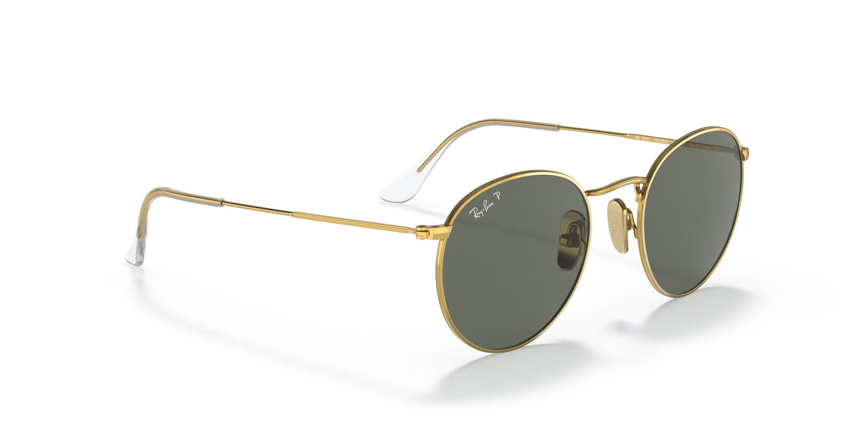 RB 8247 Ray-Ban Round Gold / Polarised Green Classic G-15 47 47 / Crystal / Titanium / Titanium