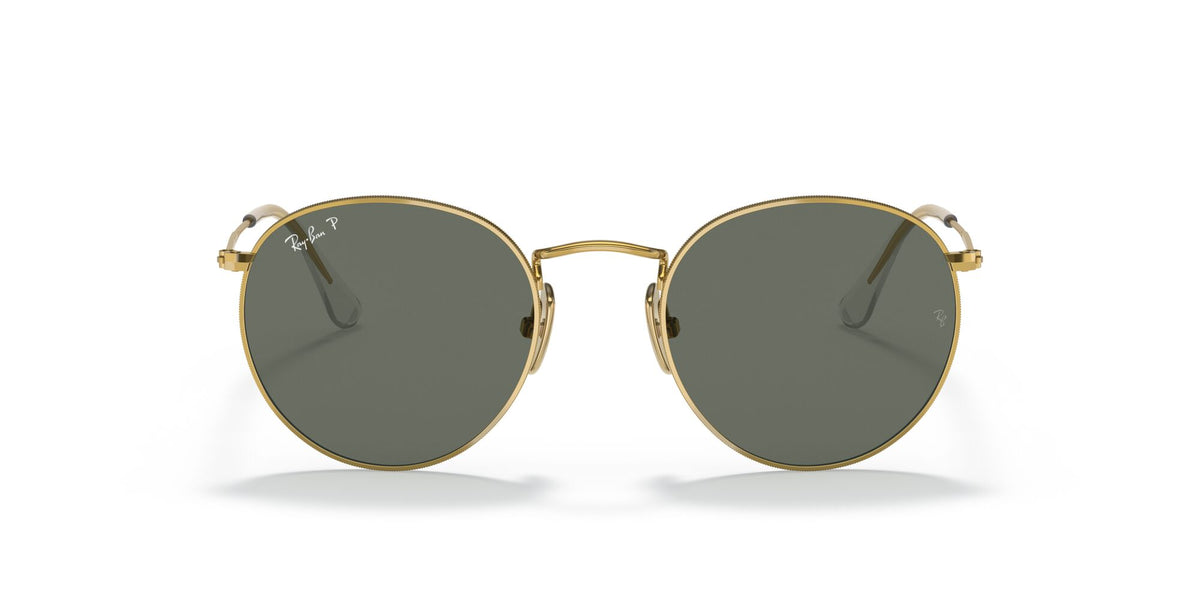 RB 8247 Ray-Ban Round Gold / Polarised Green Classic G-15 47 47 / Crystal / Titanium / Titanium