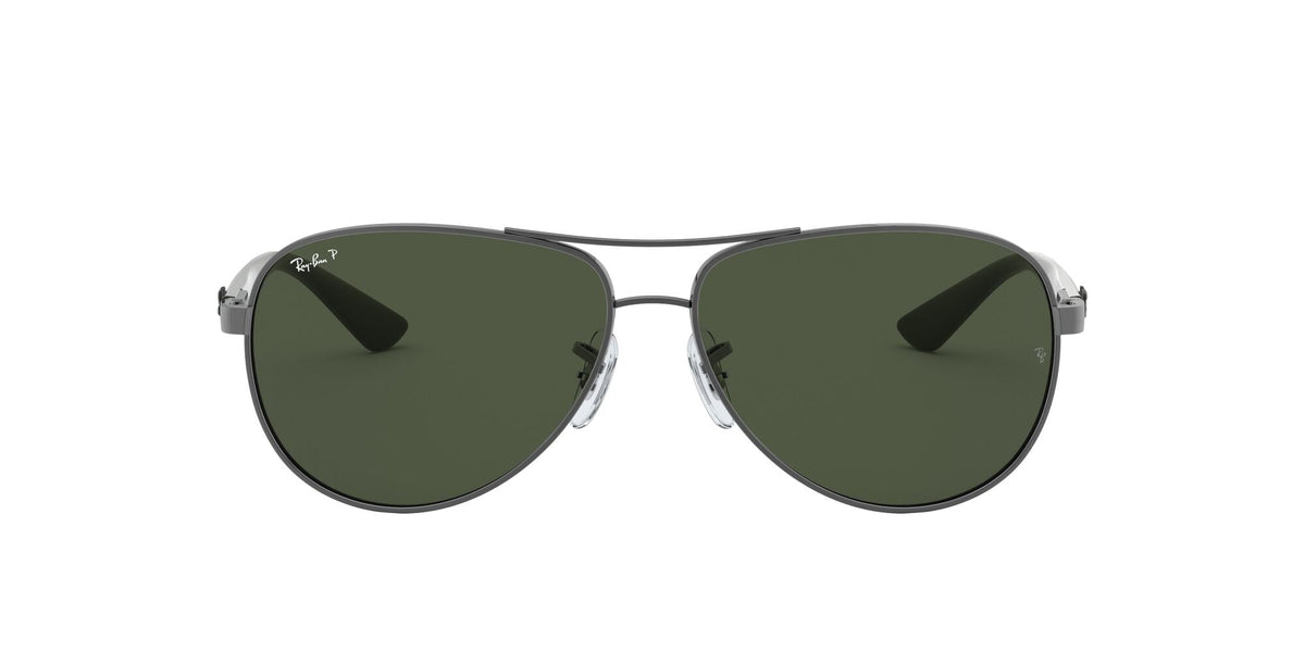 Ray-Ban Carbon Fibre 0RB8313 004/N5 61 Gunmetal/ Green - Blue Star Eyewear