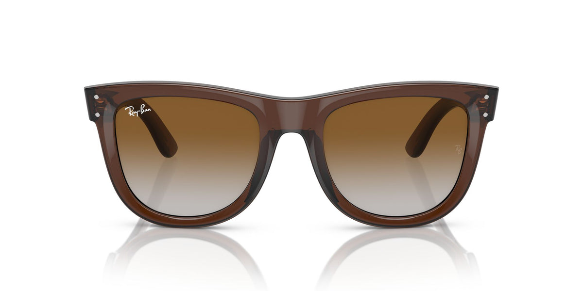 Ray-Ban Wayfarer Reverse 0RBR0502S 6709CB 53 Transparent Brown/ Brown 53 / Polyamide Bio / Injected / Molded Acetate