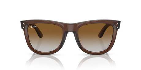 Ray-Ban Wayfarer Reverse 0RBR0502S 6709CB 53 Transparent Brown/ Brown 53 / Polyamide Bio / Injected / Molded Acetate