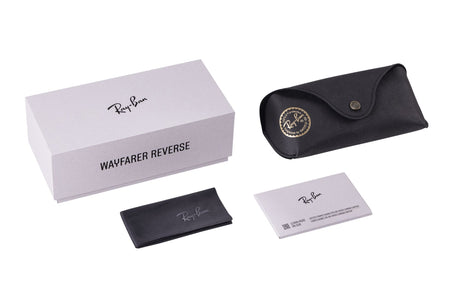 Ray-Ban Wayfarer Reverse 0RBR0502S 67132O 53 Transparent Red/ Light Gold 53 / Polyamide Bio / Injected / Molded Acetate