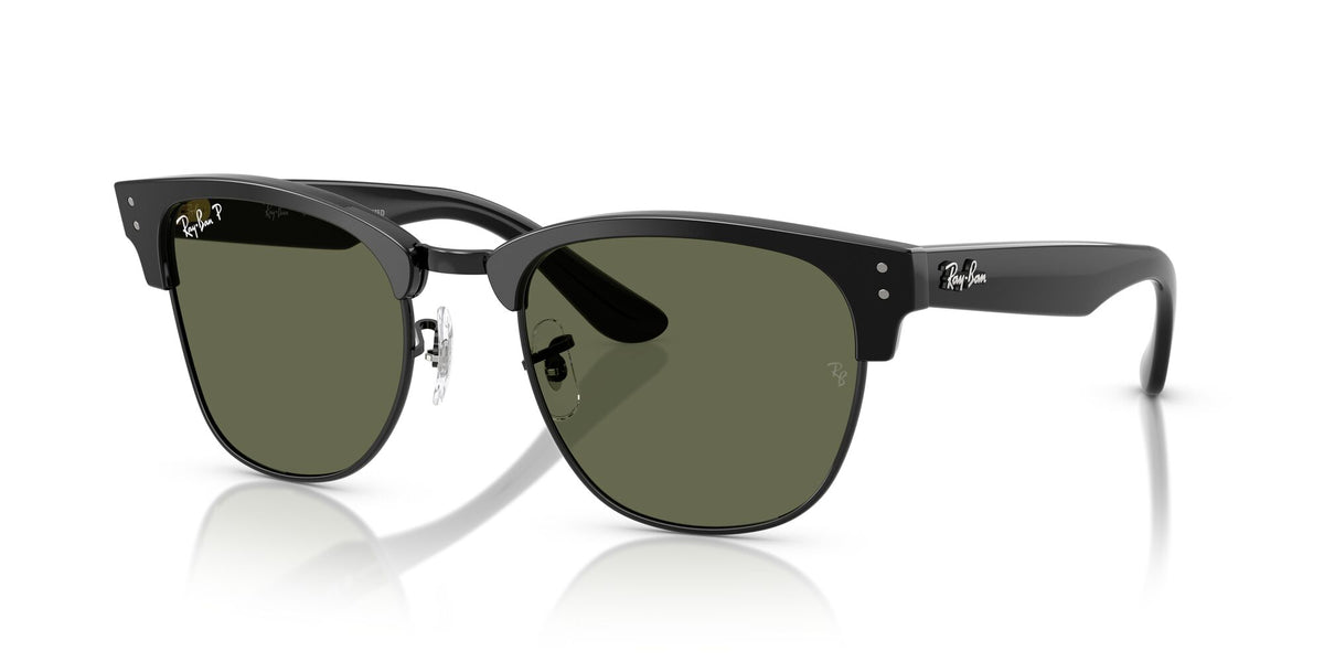 Ray-Ban Clubmaster Reverse 0RBR0504S 67839A 51 Black On Black/ Polarised Dark Green
