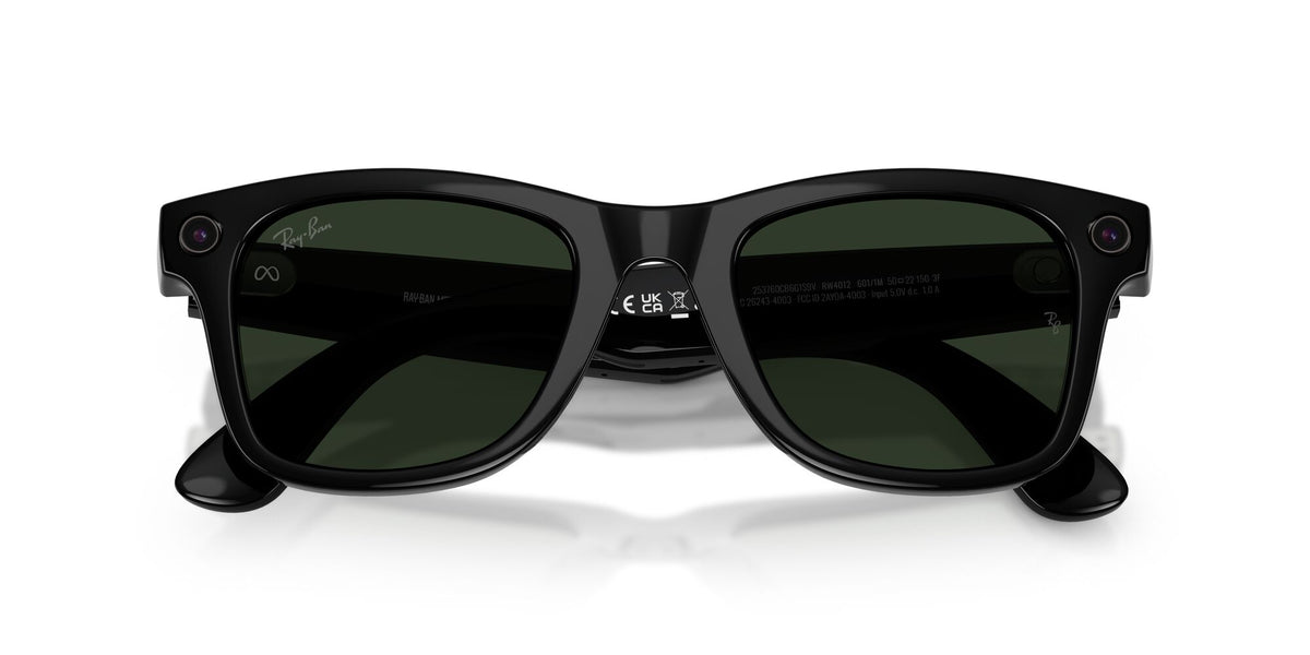 Ray-Ban Meta WAYFARER 0RW4012601/1M53Black/ Clear/Graphite Green