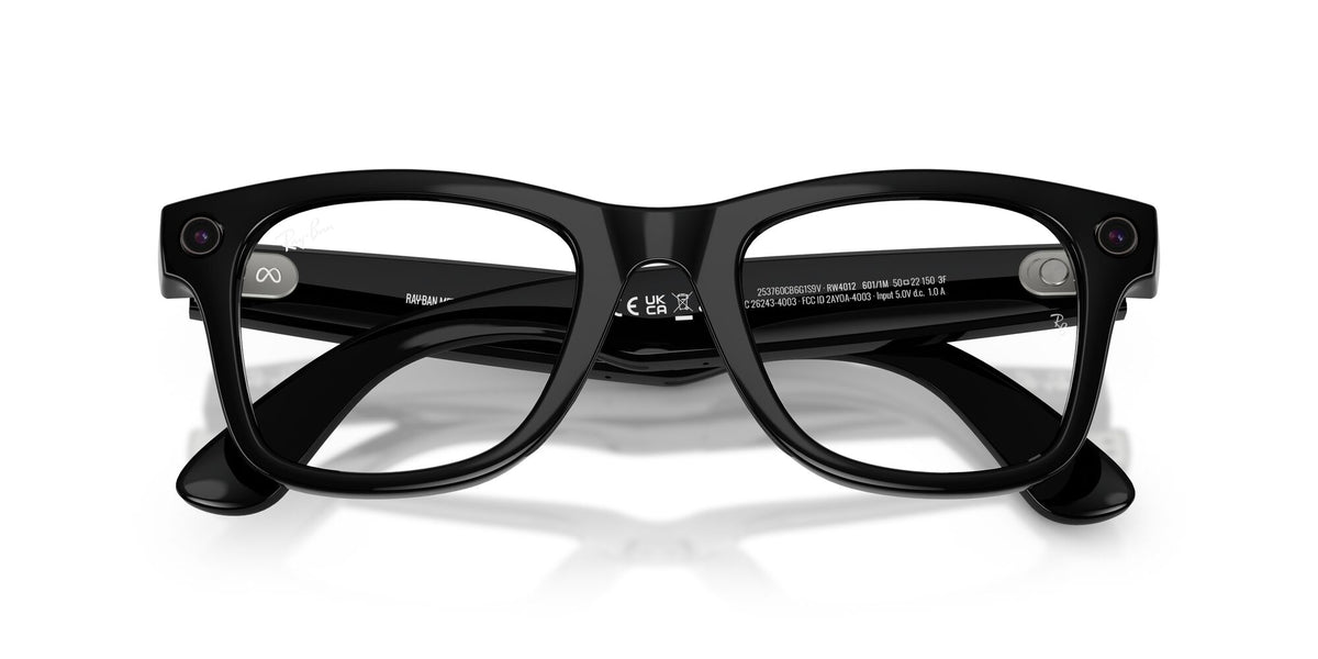 Ray-Ban Meta WAYFARER 0RW4012601/1M53Black/ Clear/Graphite Green