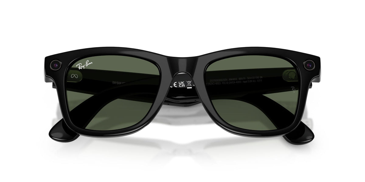 Ray-Ban Meta WAYFARER 0RW4012601/7150Black/ G-15 Green