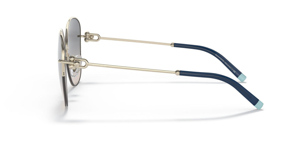 Tiffany 0TF3082 61691U 58 Pale Gold / Gradient Blue Mirror Silver