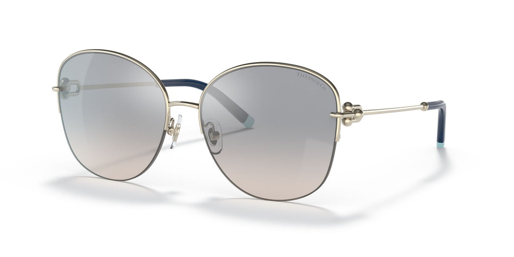 Tiffany 0TF3082 61691U 58 Pale Gold / Gradient Blue Mirror Silver