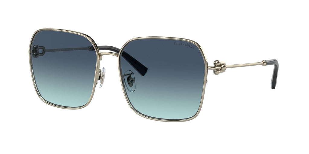 Tiffany 0TF3093D 60219S 60 Pale Gold / Azure Gradient Blue
