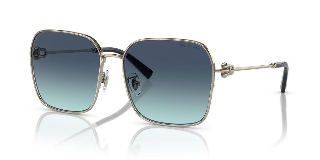 Tiffany 0TF3093D 60219S 60 Pale Gold / Azure Gradient Blue