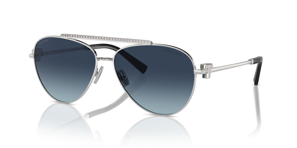 Tiffany 0TF3101B 60014U 59 Silver / Azure Gradient Dark Blue Polar  Polarised