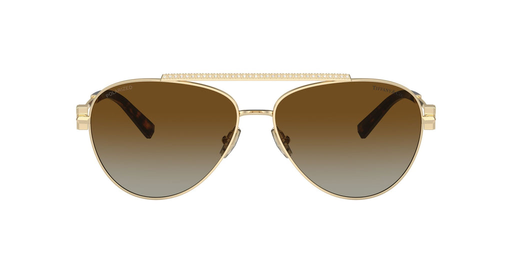 Tiffany 0TF3101B 6208T5 59 Pale Gold / Polarized Brown Gradient  Polarised