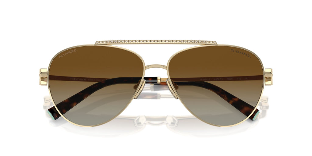 Tiffany 0TF3101B 6208T5 59 Pale Gold / Polarized Brown Gradient  Polarised