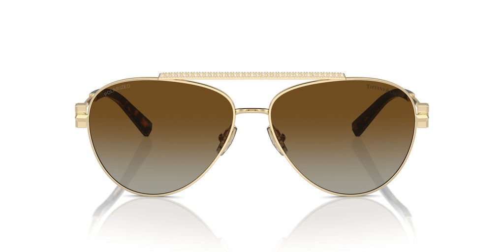 Tiffany 0TF3101B 6208T5 59 Pale Gold / Polarized Brown Gradient  Polarised