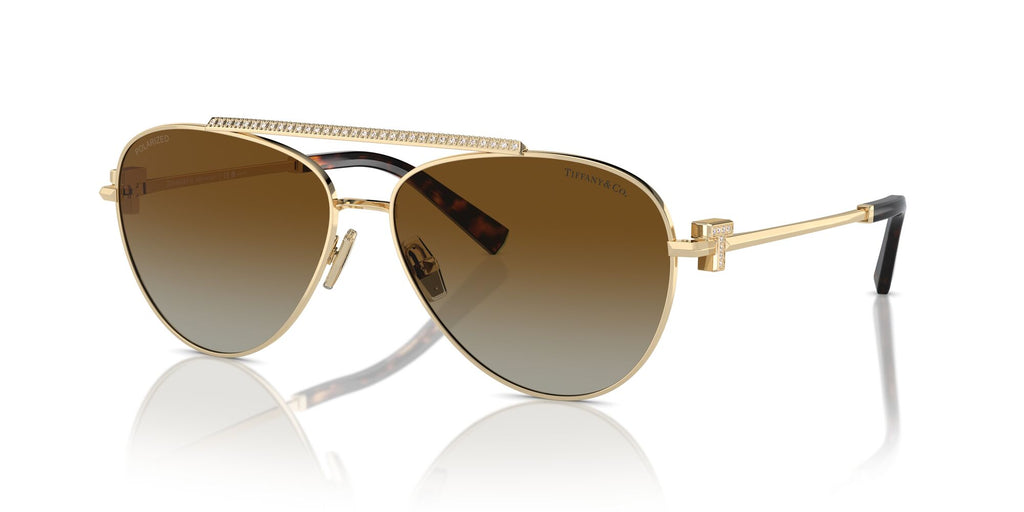 Tiffany 0TF3101B 6208T5 59 Pale Gold / Polarized Brown Gradient  Polarised