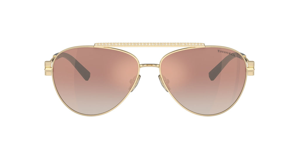 Tiffany 0TF3101B 62093N 59 Pale Gold / Gradient Pink Mirror Orange