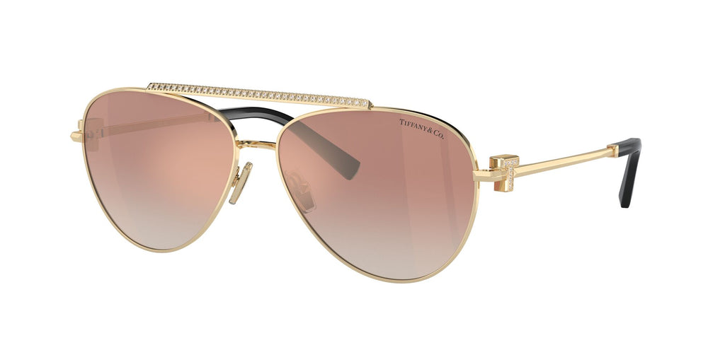 Tiffany 0TF3101B 62093N 59 Pale Gold / Gradient Pink Mirror Orange