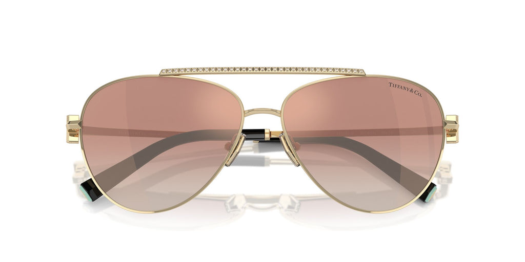 Tiffany 0TF3101B 62093N 59 Pale Gold / Gradient Pink Mirror Orange