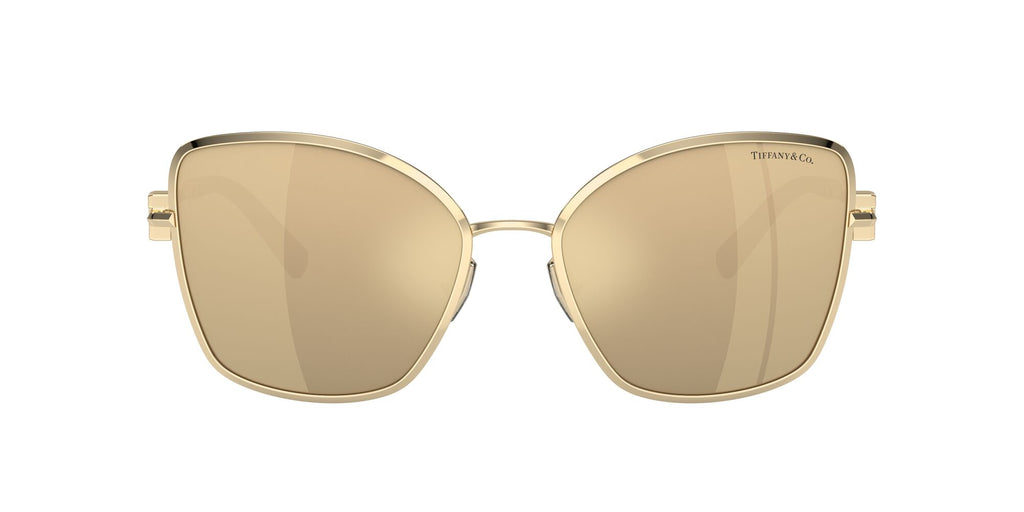 Tiffany 0TF3102B 614903 58 Pale Gold / Clear Mirror Real Yellow Gold