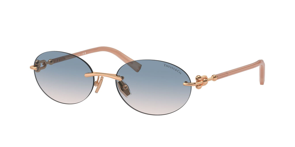 Tiffany 0TF3104D 621716 56 Rose Gold / Light Brown Gradient Blue