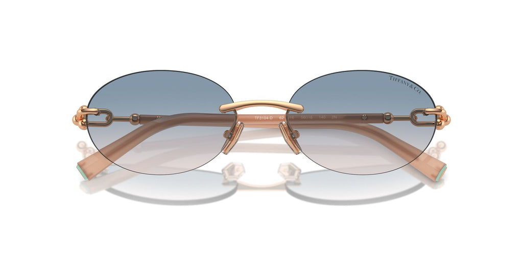 Tiffany 0TF3104D 621716 56 Rose Gold / Light Brown Gradient Blue