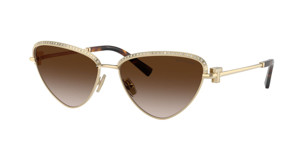 Tiffany 0TF3107KB 62123B 59 Pale Gold Plated / Brown Gradient
