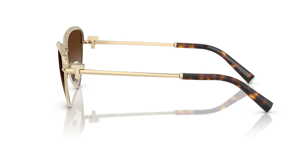 Tiffany 0TF3107KB 62123B 59 Pale Gold Plated / Brown Gradient