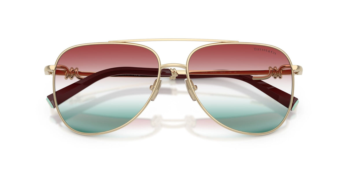 Tiffany 0TF3116 6230EL 59 Pale Gold/ Gradient Green Bordeaux