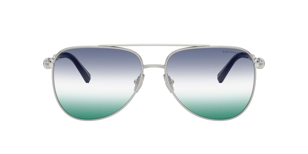Tiffany 0TF3116 62312A 59 Silver/ Green Blue Gradient