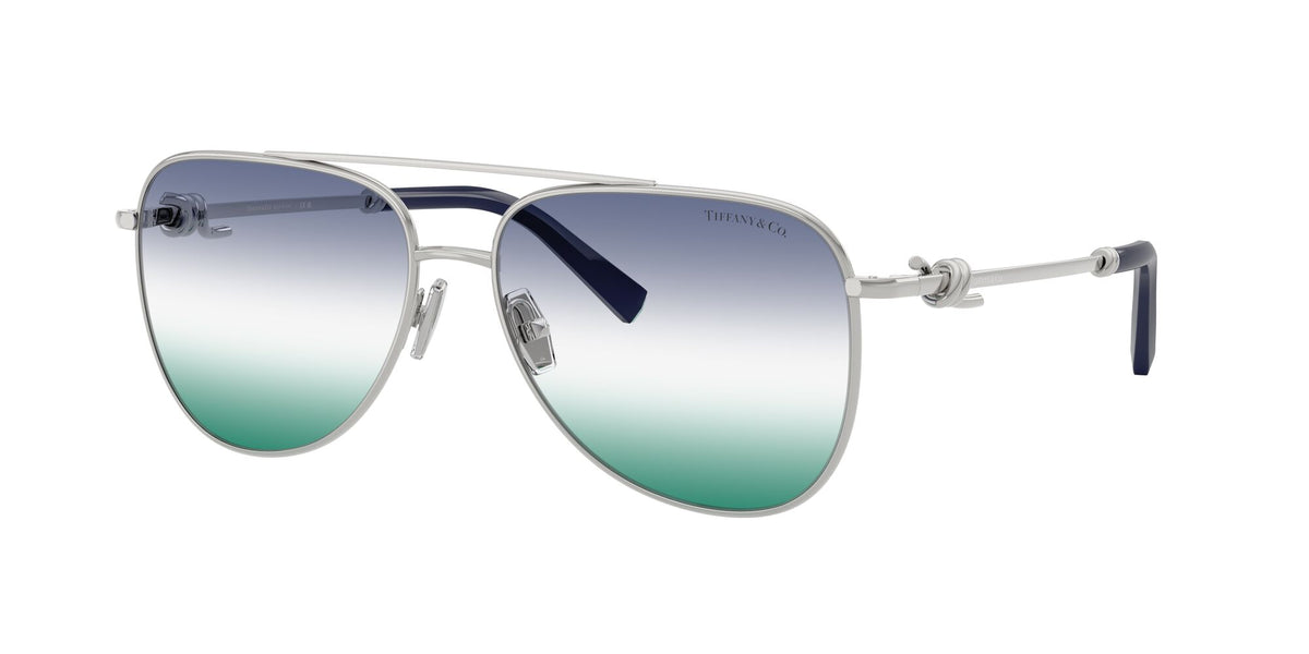 Tiffany 0TF3116 62312A 59 Silver/ Green Blue Gradient